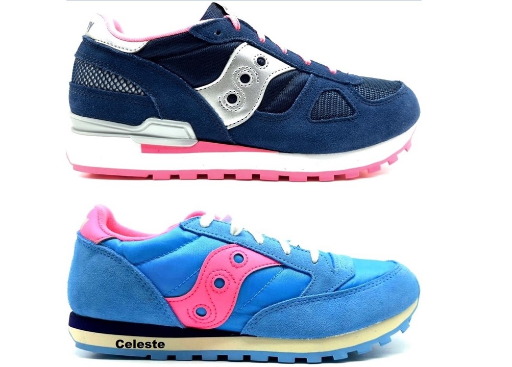saucony jazz bianche e blu