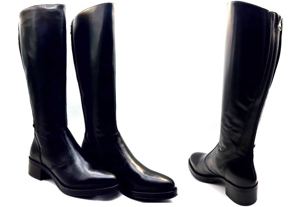 stivali senza tacco pelle